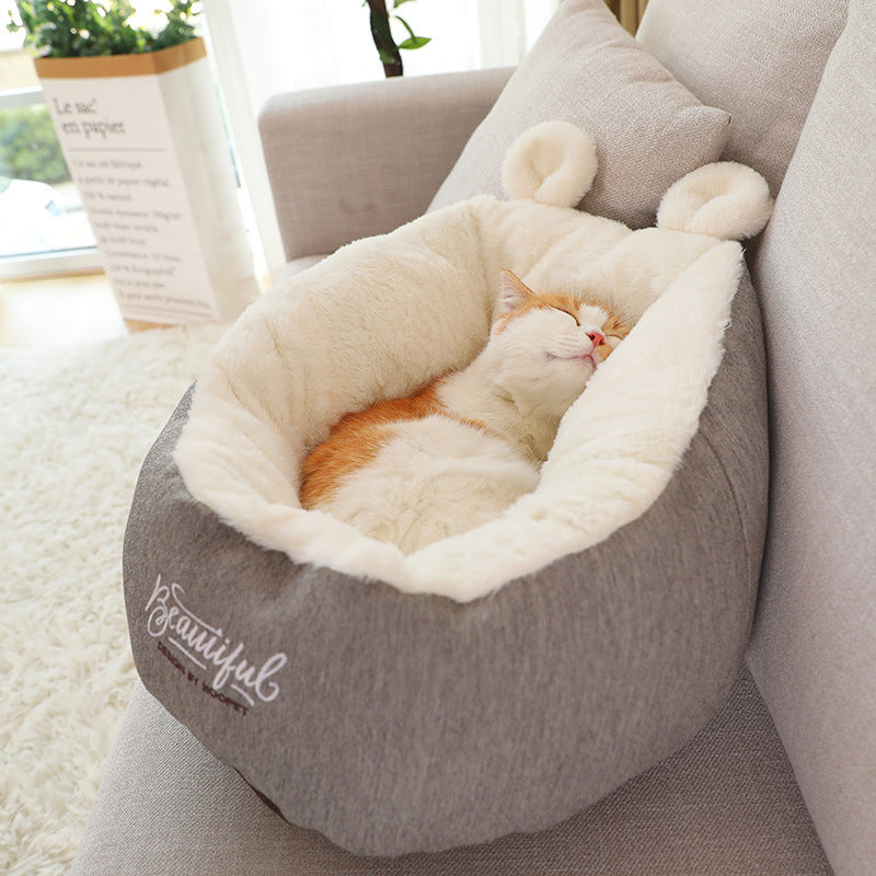 Pet Dog Bed Warming Soft Sleeping Bag Cushion Puppy Kennel - Compagnons de Vie