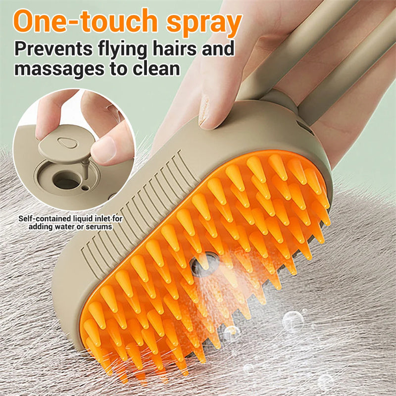 Cat Steam Brush Steamy Dog Brush 3 In 1 Electric Spray - Compagnons de Vie