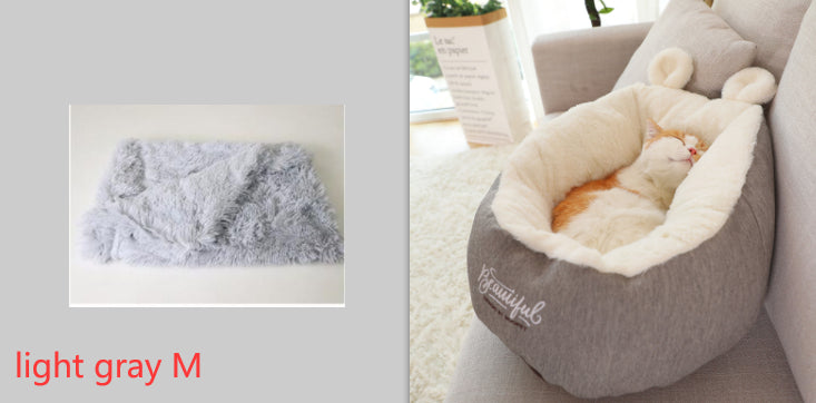 Pet Dog Bed Warming Soft Sleeping Bag Cushion Puppy Kennel - Compagnons de Vie