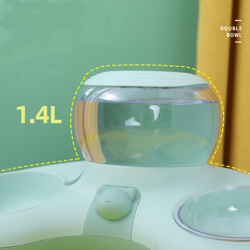 Crescent Automatic Drinking Water And Feeding Double Bowl - Compagnons de Vie