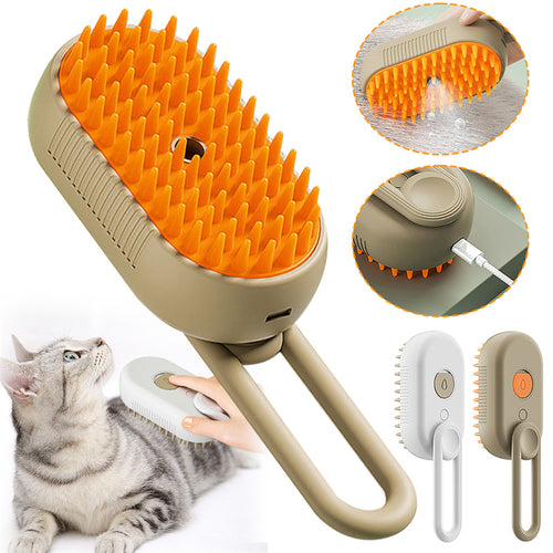 Cat Steam Brush Steamy Dog Brush 3 In 1 Electric Spray - Compagnons de Vie